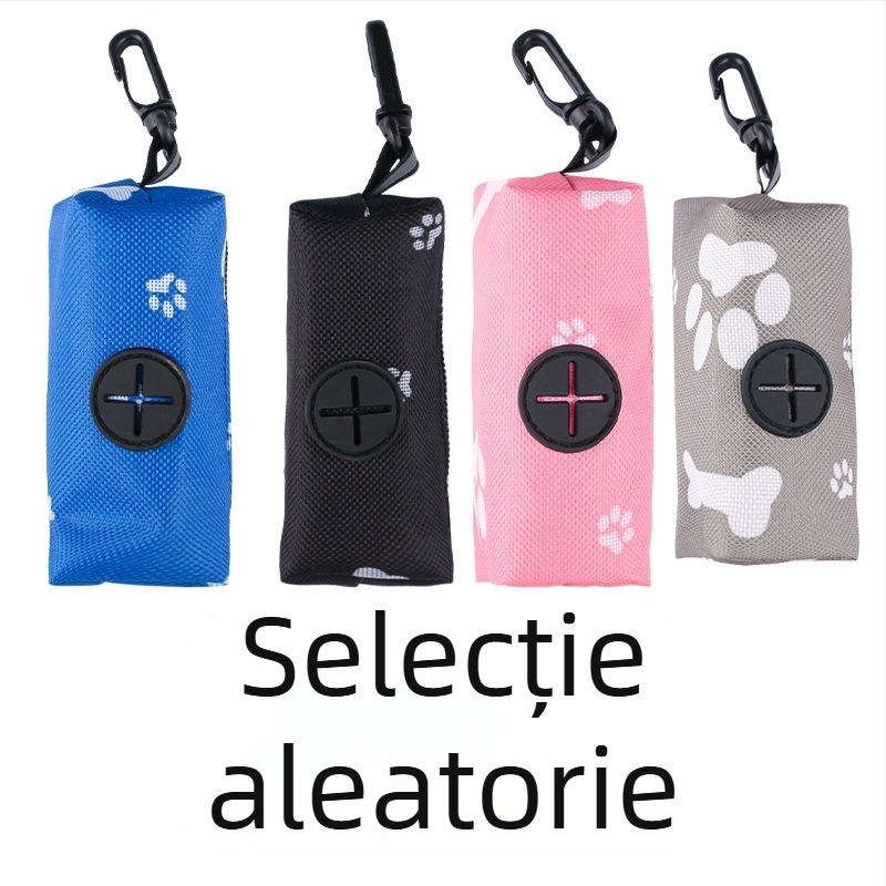 Dispenser pentru pungile de gunoi ale animalelor de companie și sac de depozitare din pânză pentru câini, organizator portabil de agățat