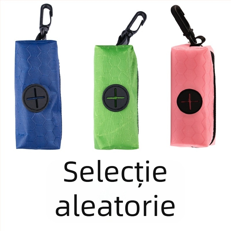 Dispenser pentru pungile de gunoi ale animalelor de companie și sac de depozitare din pânză pentru câini, organizator portabil de agățat