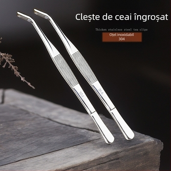 Clips pentru ceai din oțel inoxidabil 304, cu clește extins pentru prepararea ceaiului în aer liber și ceremonii de ceai