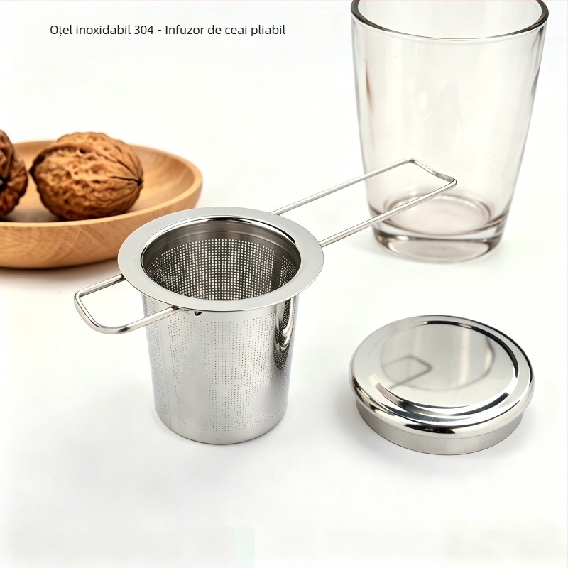Filtru de ceai din oțel inoxidabil 304 – infuzor creativ pentru frunze de ceai, set Kung Fu ceai