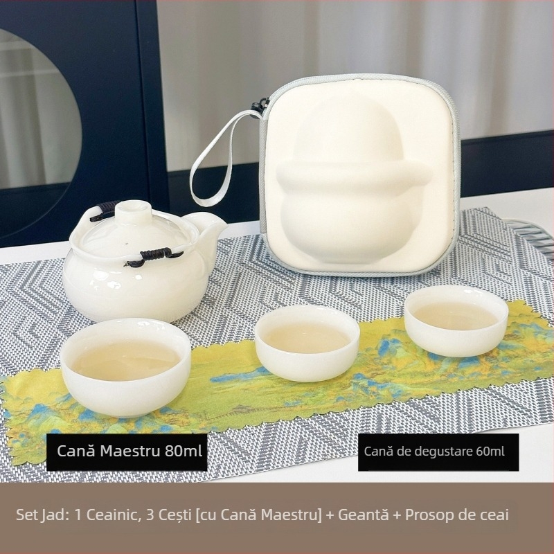 Set Jade Ruyi ceainic – Gongfu ceai ceramic pentru uz casnic, în cutie cadou