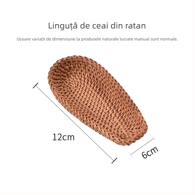 Drept pentru pix din ratan vietnamez de toamnă, set de ceai, clește din bambus pentru ceai și linguriță, set Pu'er de șase piese – accesorii pentru ceremonia ceaiului într-un tub de depozitare