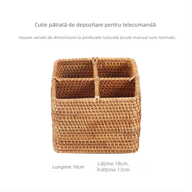 Drept pentru pix din ratan vietnamez de toamnă, set de ceai, clește din bambus pentru ceai și linguriță, set Pu'er de șase piese – accesorii pentru ceremonia ceaiului într-un tub de depozitare