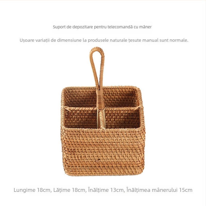 Drept pentru pix din ratan vietnamez de toamnă, set de ceai, clește din bambus pentru ceai și linguriță, set Pu'er de șase piese – accesorii pentru ceremonia ceaiului într-un tub de depozitare