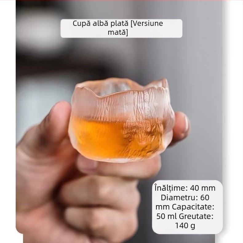Set gaiwan în stil chinezesc cu lotus, pentru uz casnic, sticlă de cristal, cești de ceai rezistente la temperaturi înalte