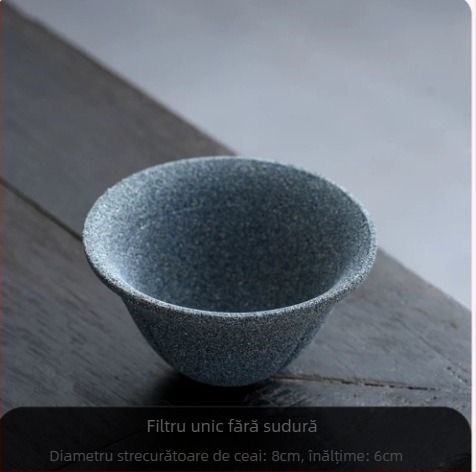 Recipient pentru ceai din ceramică de piatră, cu filtru fără pori, strecurător de ceai și filtru pentru frunze, separator de apă integrat, pentru uz casnic