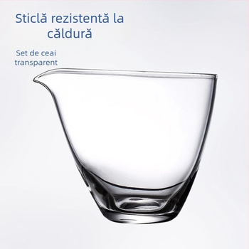 Căniță de împărțire a ceaiului în formă de picătură, din sticlă borosilicată în stil japonez, divizor pentru ceai, sticlă rezistentă la căldură, fără mâner