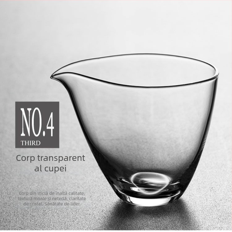 Căniță de împărțire a ceaiului în formă de picătură, din sticlă borosilicată în stil japonez, divizor pentru ceai, sticlă rezistentă la căldură, fără mâner