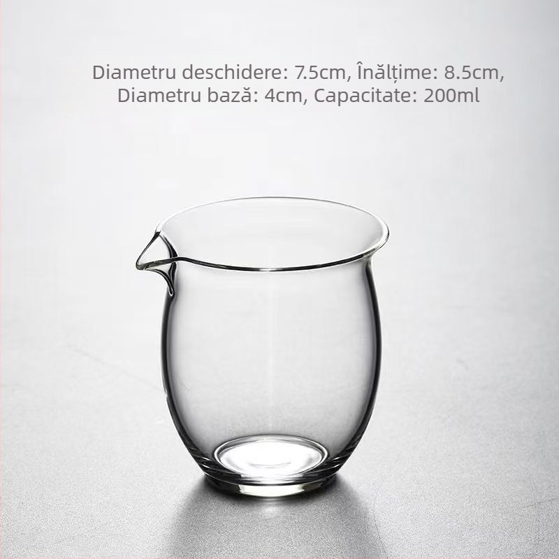 Căniță de împărțire a ceaiului în formă de picătură, din sticlă borosilicată în stil japonez, divizor pentru ceai, sticlă rezistentă la căldură, fără mâner