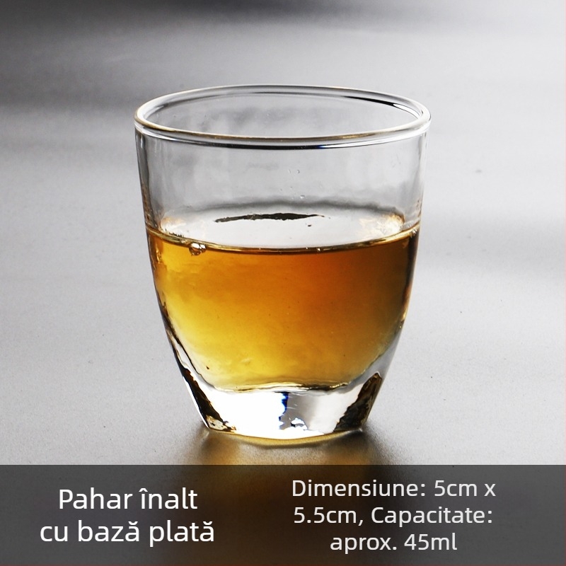 Ceșuță de ceai din sticlă rezistentă la temperaturi înalte, stil japonez, sticlă groasă, mică cană pentru ceai sau vin