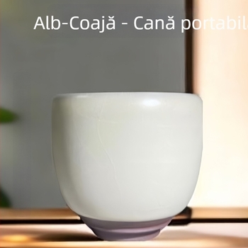 Ceșcă de ceai Jianzhan Jianyang, glazură minerală originală, albă, gură strânsă, fără picior, ținută în mână, forme variate