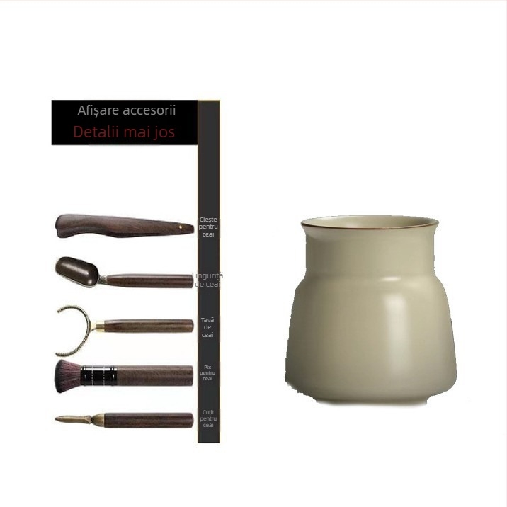 Filtru de ceai ceramic Ruyao bej – filtru de înaltă calitate pentru frunze de ceai și separarea apei