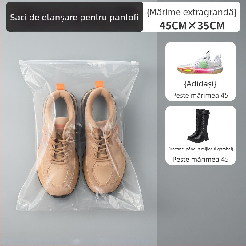 Geantă de depozitare pentru pantofi, călătorii, capacitate mare, protecție împotriva prafului, pungă transparentă sigilată pentru pantofi