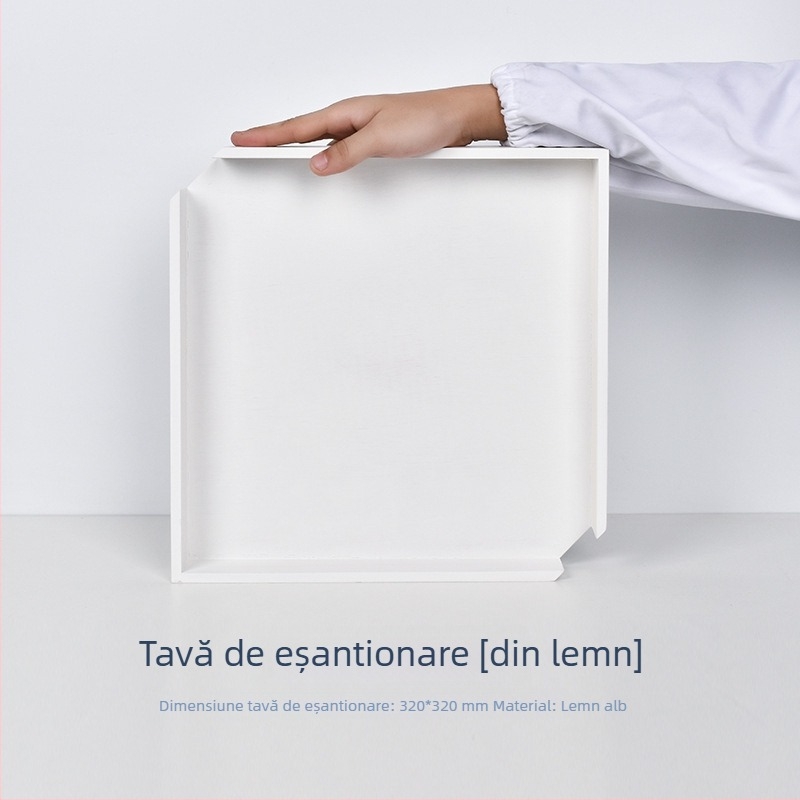 Set de degustare a ceaiului cu tavă de probă din lemn și farfurie emailată