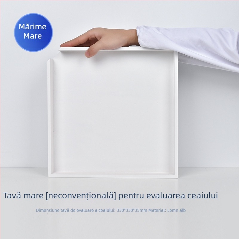 Set de degustare a ceaiului cu tavă de probă din lemn și farfurie emailată