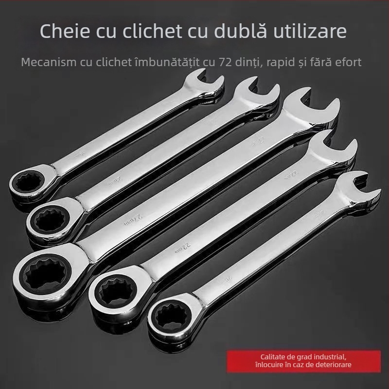 Cheie ratchet industrială cu deschidere Torx, utilizare duală pentru reparații auto