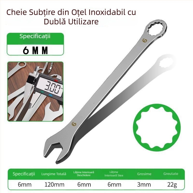 Cheie ratchet industrială cu deschidere Torx, utilizare duală pentru reparații auto