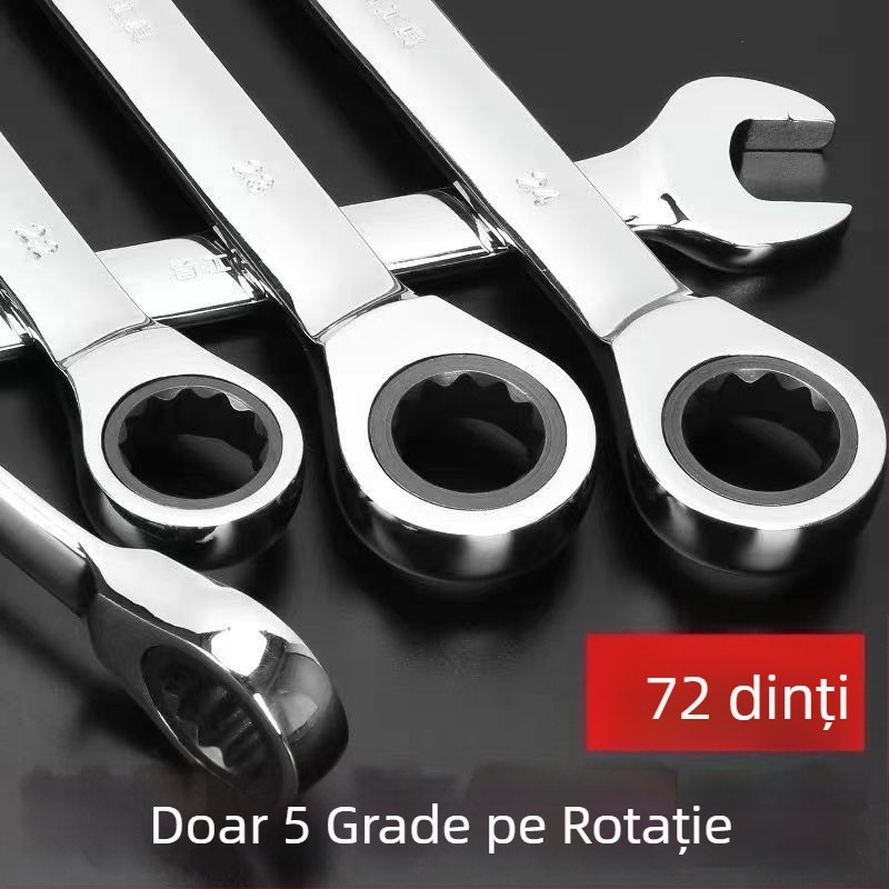 Cheie ratchet industrială cu deschidere Torx, utilizare duală pentru reparații auto