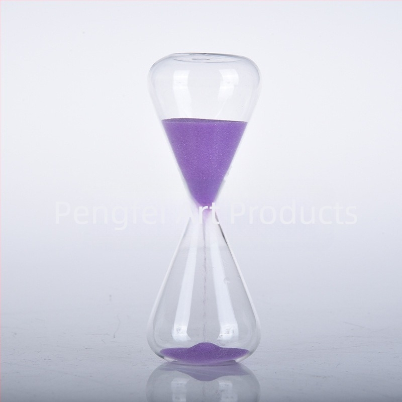 Clepsidră din sticlă colorată – decor de birou, cadou creativ, în dimensiuni diferite