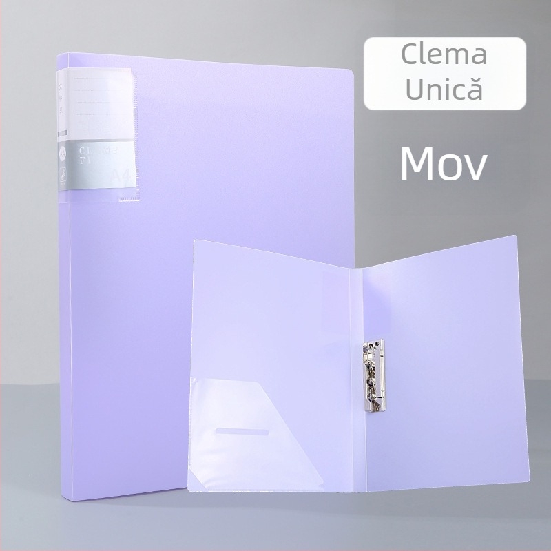 Morandi A4 dosar pentru studenți, mapă cu clemă dublă pentru organizarea foilor, material PP
