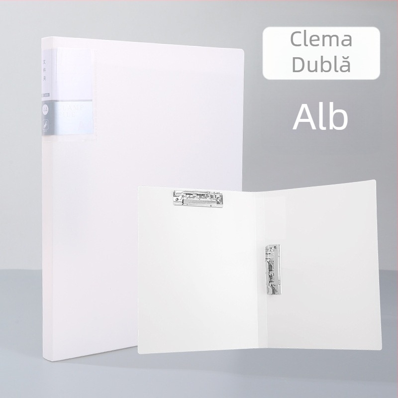 Morandi A4 dosar pentru studenți, mapă cu clemă dublă pentru organizarea foilor, material PP