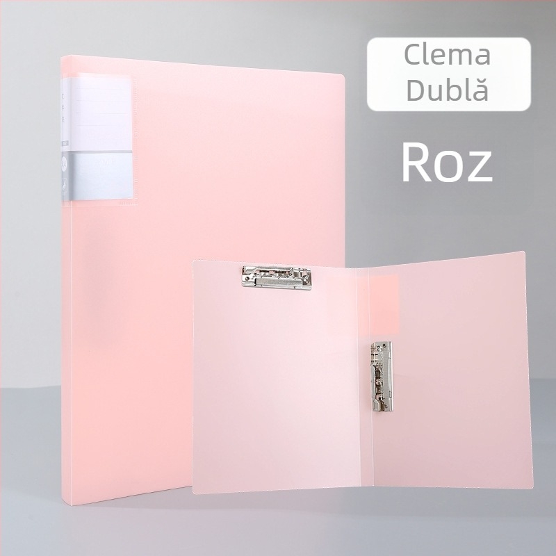 Morandi A4 dosar pentru studenți, mapă cu clemă dublă pentru organizarea foilor, material PP