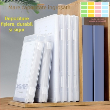 Cutie A4 transparentă pentru documente, cutie de depozitare cu capacitate mare, pentru lucrări ale elevilor și cărți