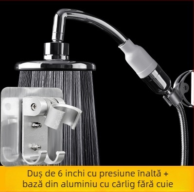 Tiantai Hualian set duș cu cap de duș fix și duș de mână, cap de duș tip ploaie pentru baie, amplificator de presiune a apei