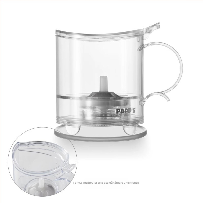 Set de ceai în stil chinezesc nou: ceainic din sticlă pentru infuzare, filtru pentru frunze de ceai și filtru de preparare