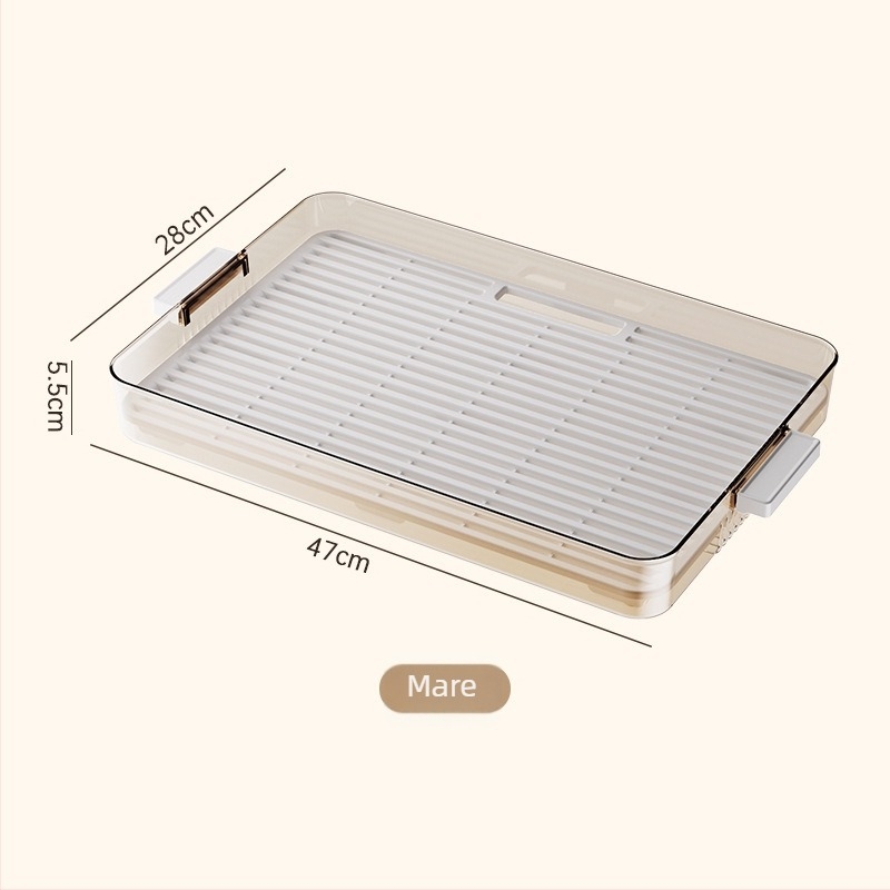 Tavă de ceai din plastic, dreptunghiulară, stil retro ușor luxos, organizator pentru living cu suport de drenaj