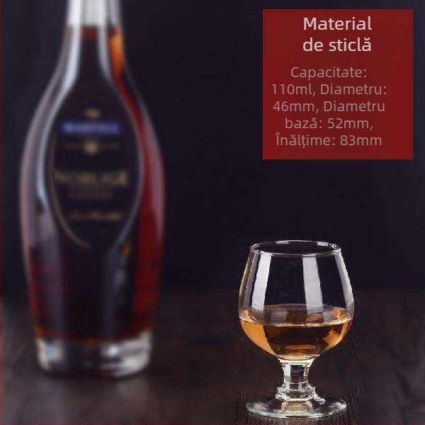 Pahar din sticlă cristal pentru brandy și whisky, stil Nordic, capacitate 201–300 ml