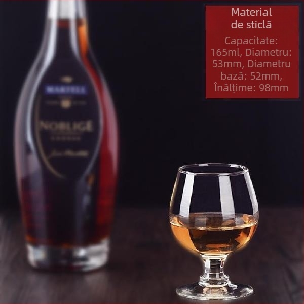 Pahar din sticlă cristal pentru brandy și whisky, stil Nordic, capacitate 201–300 ml