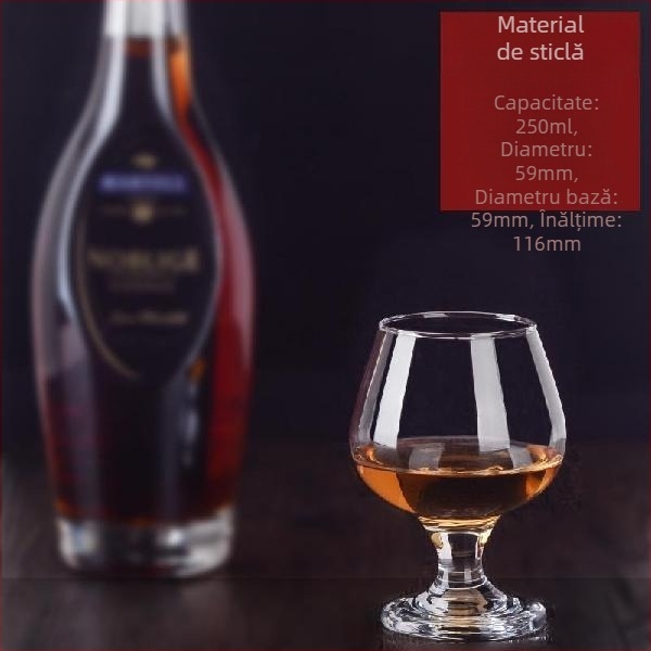 Pahar din sticlă cristal pentru brandy și whisky, stil Nordic, capacitate 201–300 ml