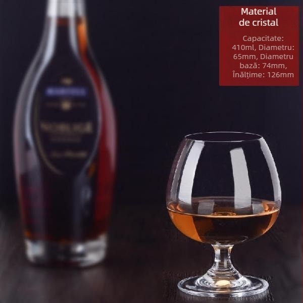 Pahar din sticlă cristal pentru brandy și whisky, stil Nordic, capacitate 201–300 ml