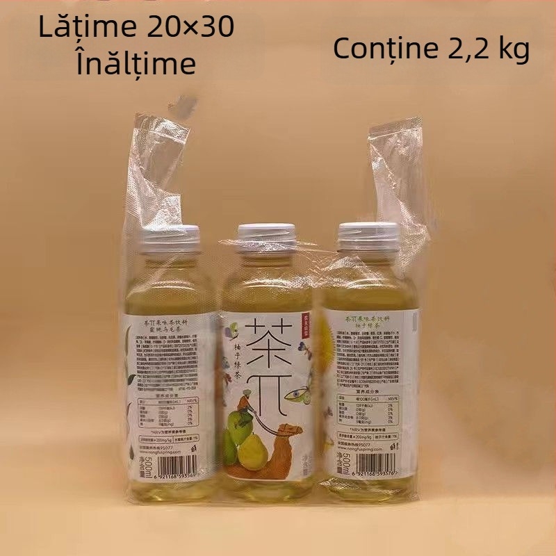 Pungi mici, transparente, pentru alimente, de unică folosință, în stil vestă, pentru sos, din plastic alb
