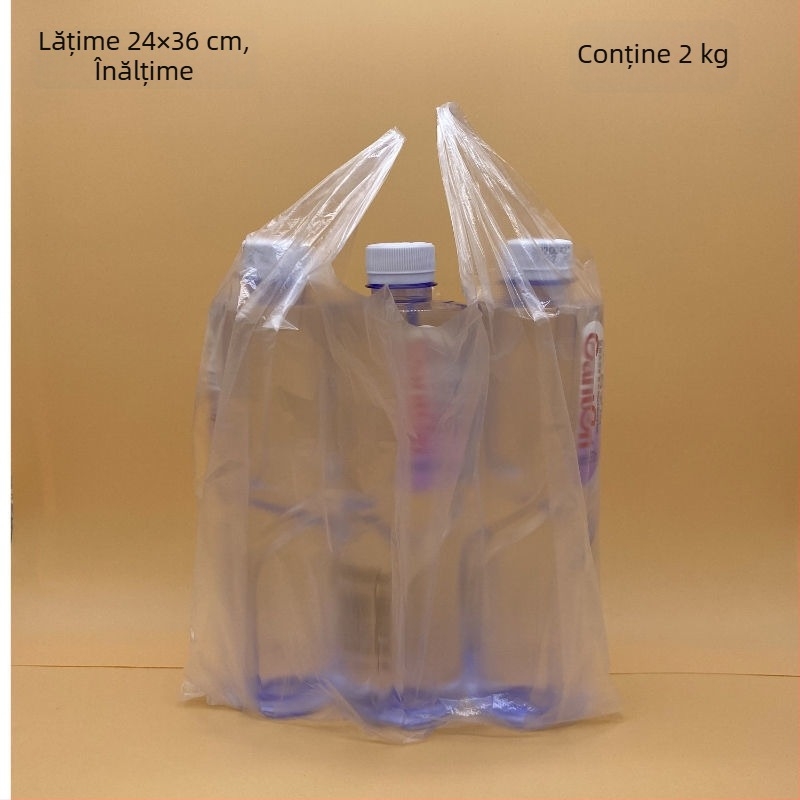 Pungi mici, transparente, pentru alimente, de unică folosință, în stil vestă, pentru sos, din plastic alb