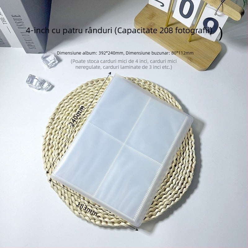 Album de stocare transparent, mat, pentru Polaroid, 3 inch, dimensiuni multiple, pentru colecția de fotografii ale idolilor și a postcardurilor