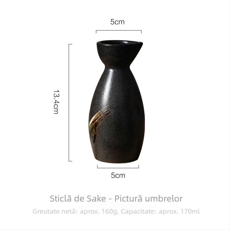 Set japonez din porțelan pentru sake cu sticlă, veselă ceramică vintage pentru masă, decanter, pahare de vin, cești de ceai și vaze