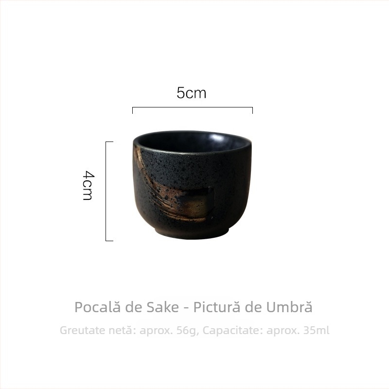 Set japonez din porțelan pentru sake cu sticlă, veselă ceramică vintage pentru masă, decanter, pahare de vin, cești de ceai și vaze