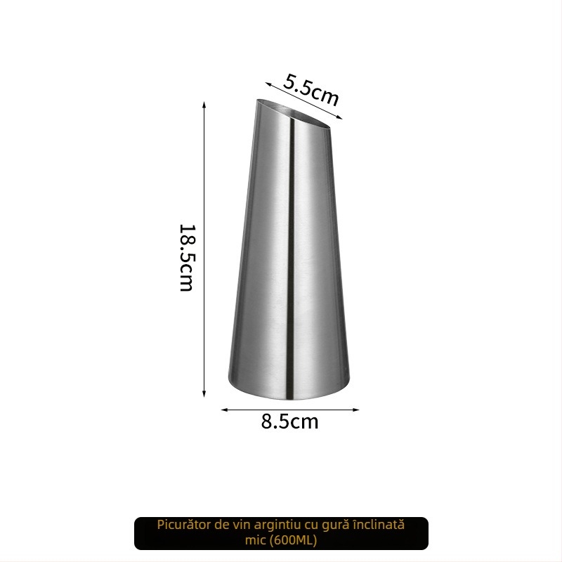 Dispenser de vin din oțel inoxidabil pentru bar, decantor, 601–700 ml, culoare aurie.