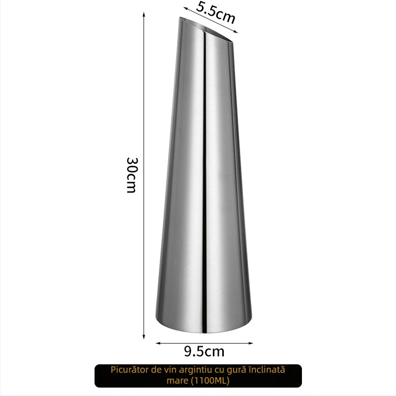 Dispenser de vin din oțel inoxidabil pentru bar, decantor, 601–700 ml, culoare aurie.