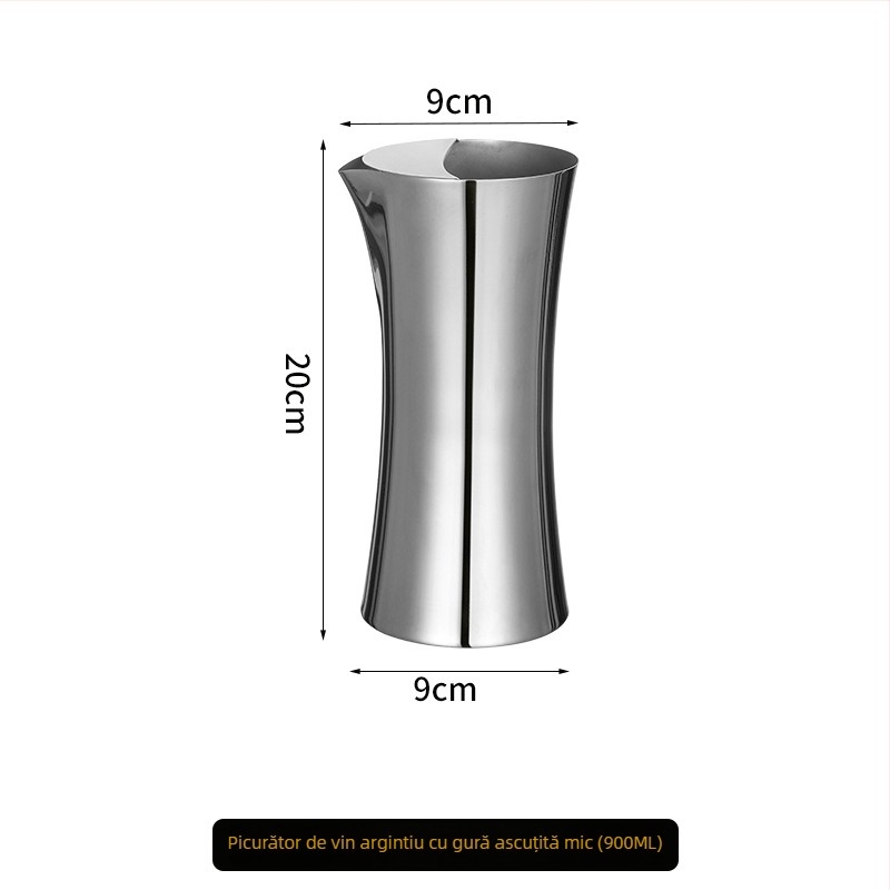 Dispenser de vin din oțel inoxidabil pentru bar, decantor, 601–700 ml, culoare aurie.