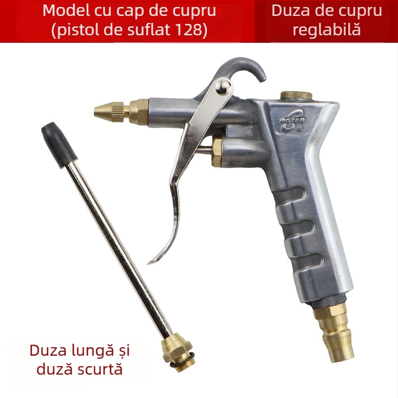 Fast Leopard Duză din cupru, flux de aer reglabil, rezistent la presiune înaltă, pistol pneumatic pentru curățarea prafului