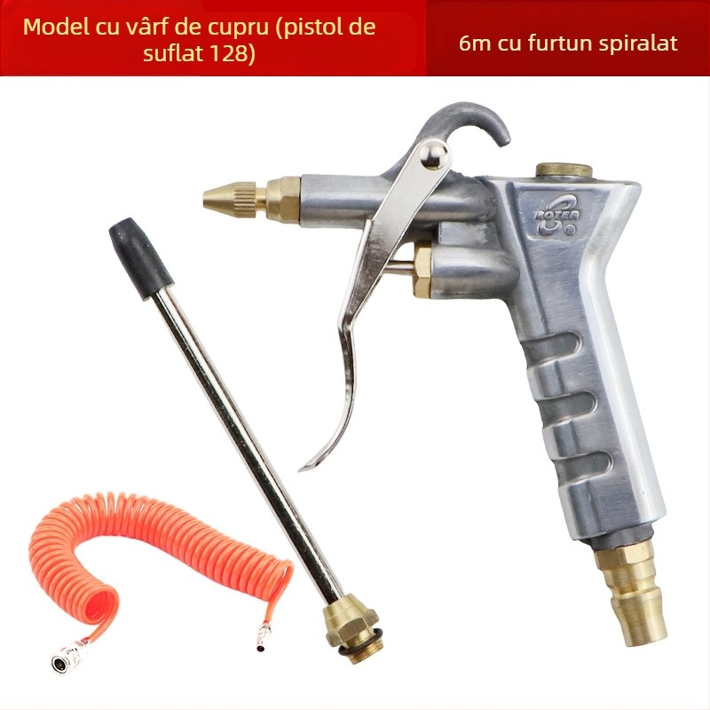 Fast Leopard Duză din cupru, flux de aer reglabil, rezistent la presiune înaltă, pistol pneumatic pentru curățarea prafului