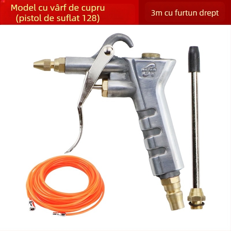 Fast Leopard Duză din cupru, flux de aer reglabil, rezistent la presiune înaltă, pistol pneumatic pentru curățarea prafului