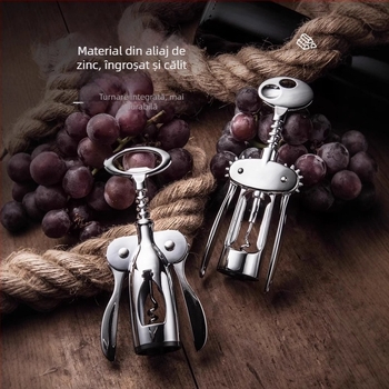 Deschizător de sticle de vin din aliaj de zinc – creativ, multifuncțional, portabil pentru uz casnic