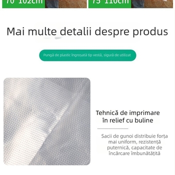 Sac de plastic alb, de unică folosință, transparent, pentru ambalare la livrare