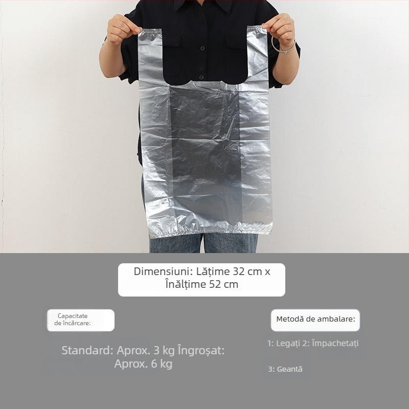 Sac de plastic alb, de unică folosință, transparent, pentru ambalare la livrare