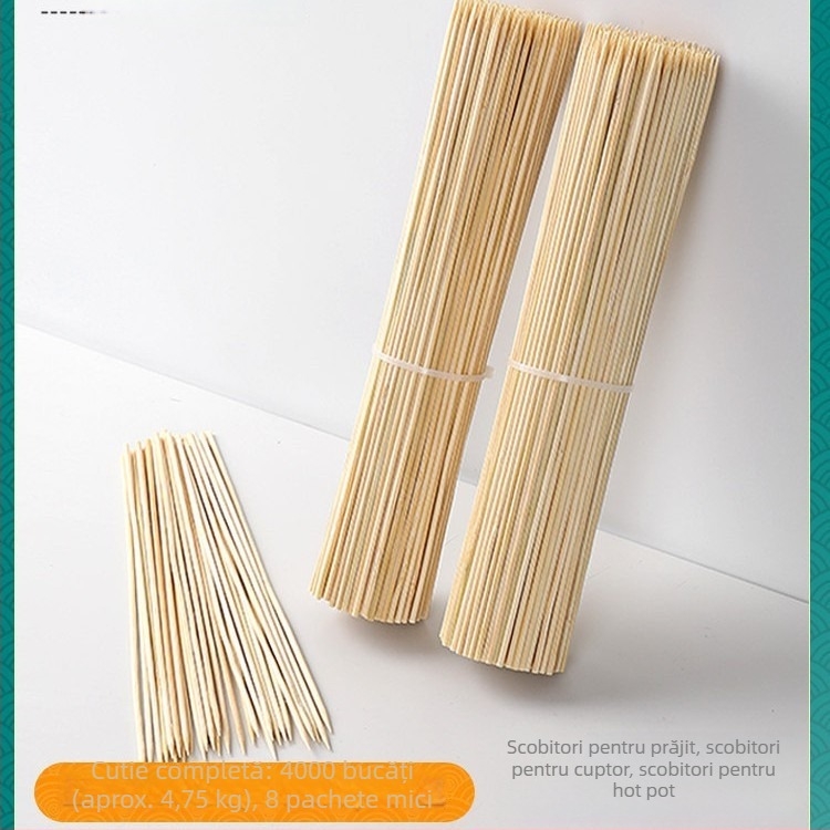 Bețișoare Tafman din bambus, 20 cm x 2,5 mm, de unică folosință, scurte bețișoare din lemn pentru uz comercial, pentru hot pot, oden, grătar și cârnați mici