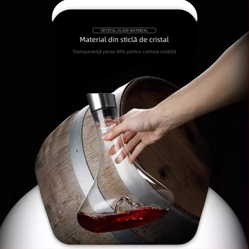 Decanter Waterfall Blue Mountain din cristal, bază Jinshan iceberg, pentru hoteluri și cluburi cu logo personalizat